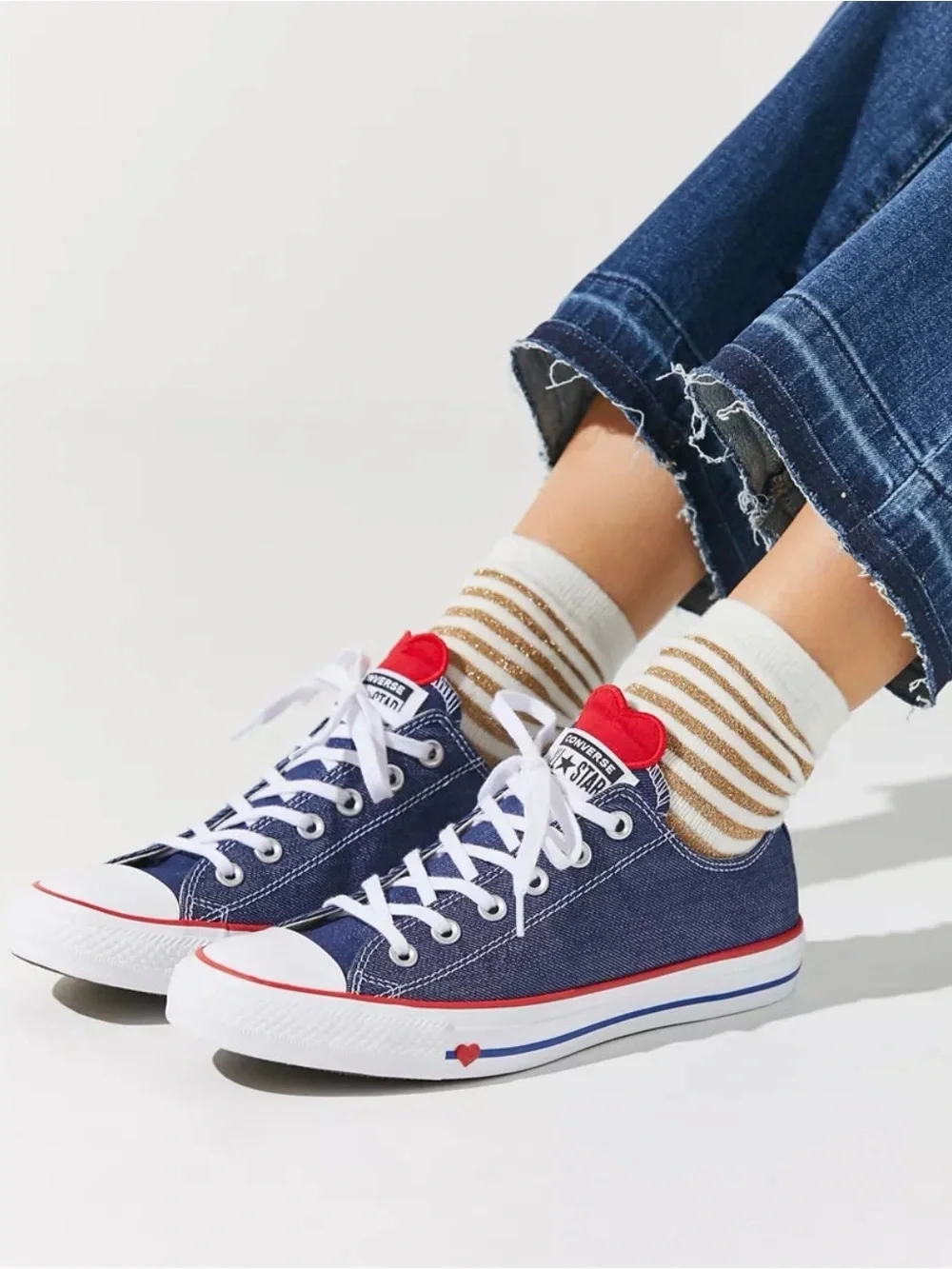 Kids Converse Chuck Taylor All Star Denim Love Low Top Sneaker